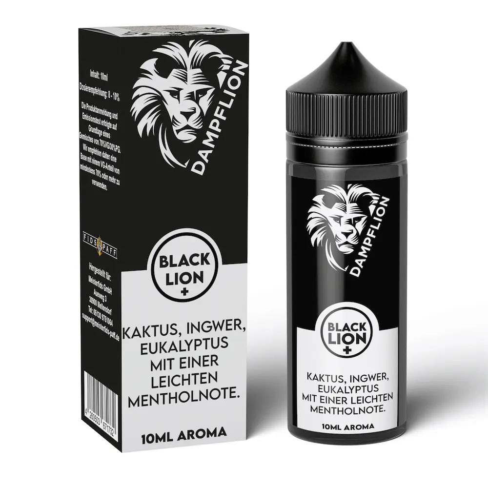 Dampflion Originals Black Lion Special Edition 10ml Aroma in 120ml Flasche 
