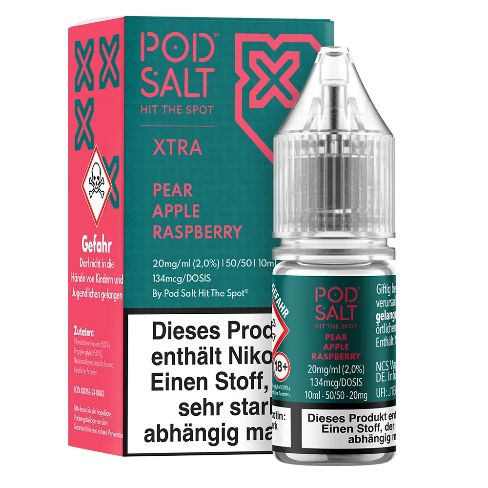 Pod Salt Xtra Nikotinsalz - Pear Apple Raspberry - Liquid 20mg 10ml 