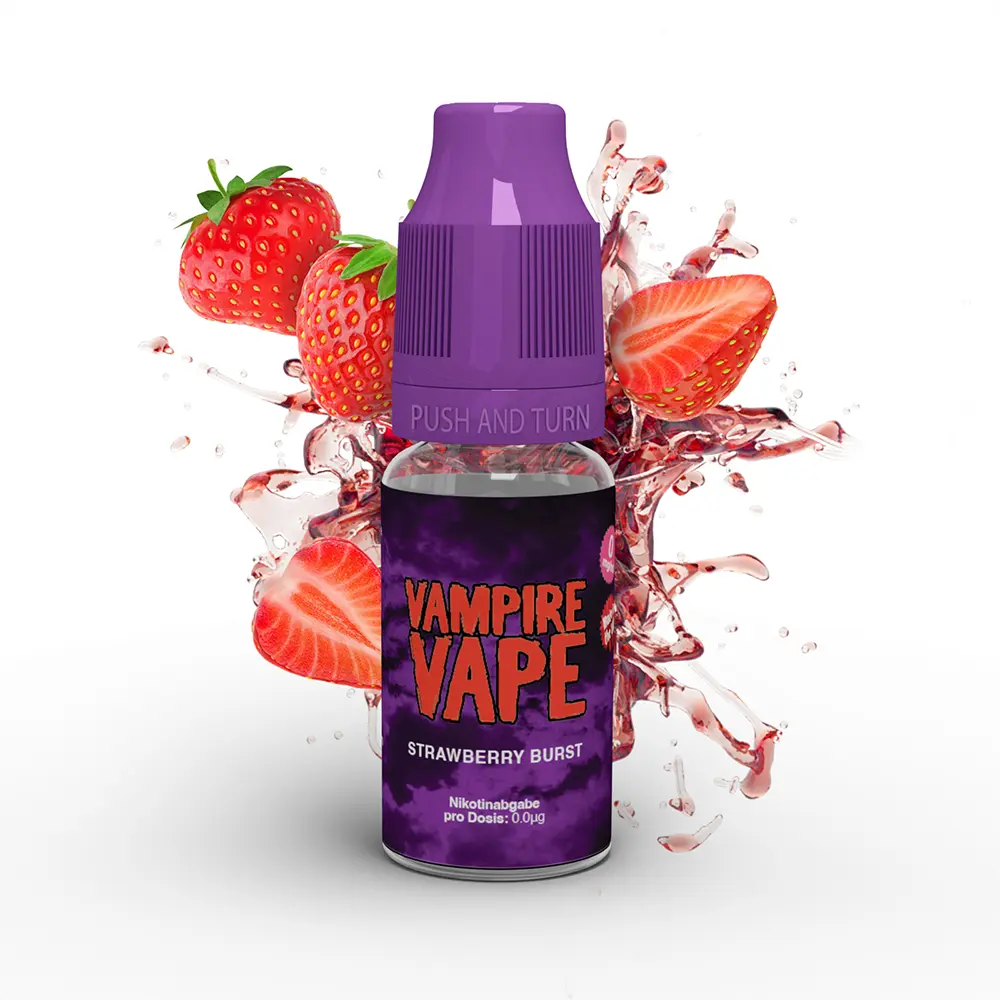 Vampire Vape Liquid - Strawberry Burst - 10ml 3mg 