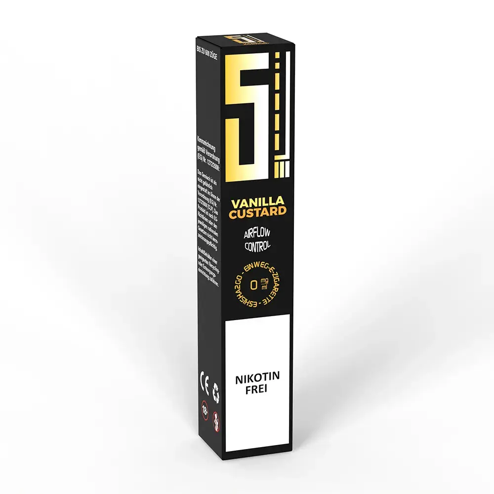 5 EL Vanilla Custard Einweg E-Zigarette 0mg 