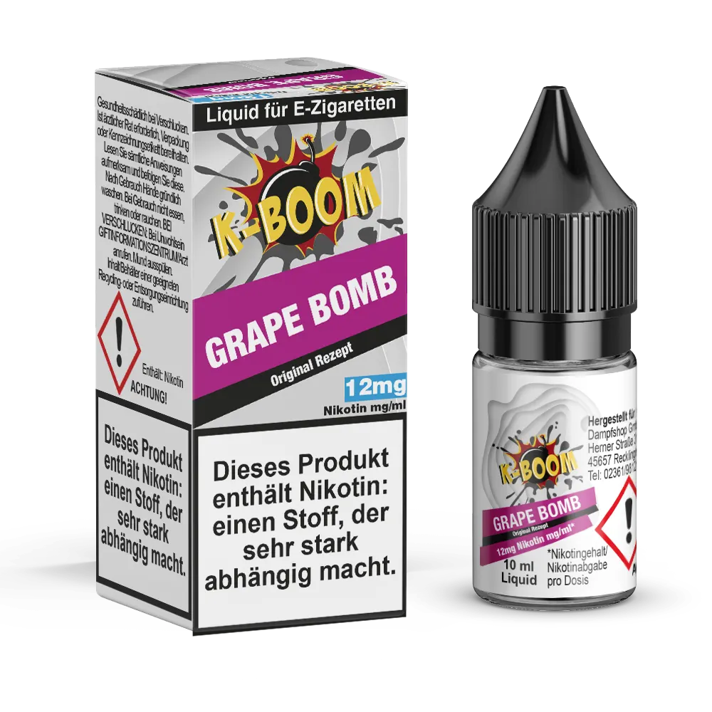 K-Boom Grape Bomb Original Rezept Liquid 50/50 10ml 12mg