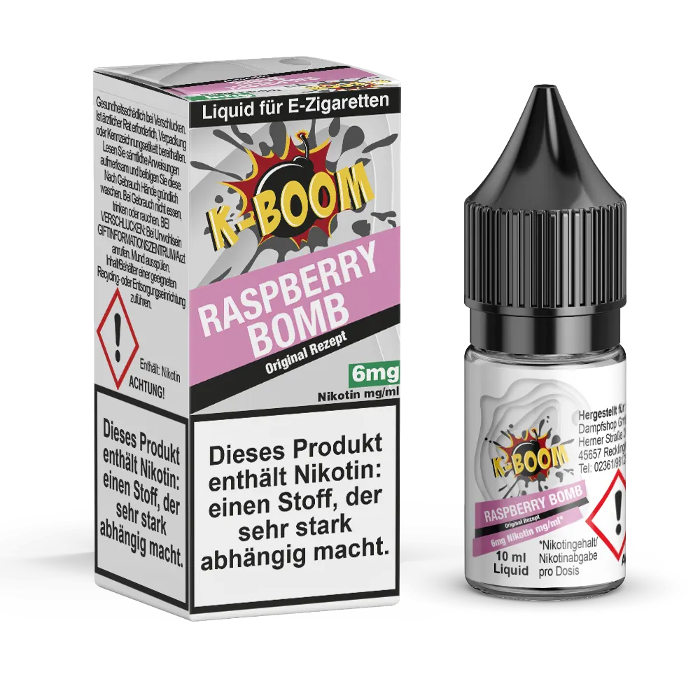 K-Boom Raspberry Bomb Original Rezept Liquid 50/50 10ml 6mg