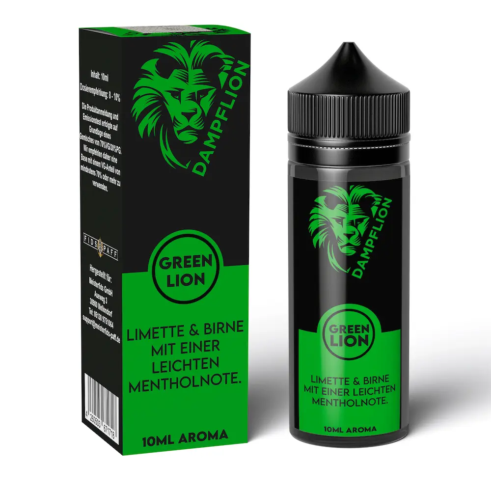 Dampflion Originals Green Lion 10ml Aroma in 120ml Flasche 