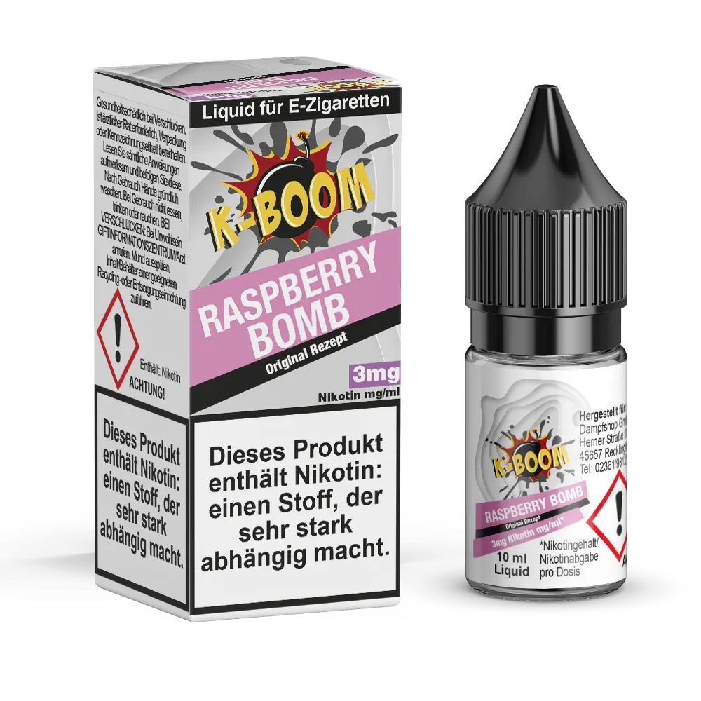 K-Boom Raspberry Bomb Original Rezept Liquid 50/50 10ml 3mg