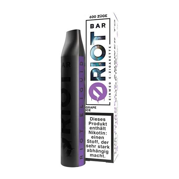 RIOT Bar Grape Ice 20mg/ml Hybrid Nikotin Einweg