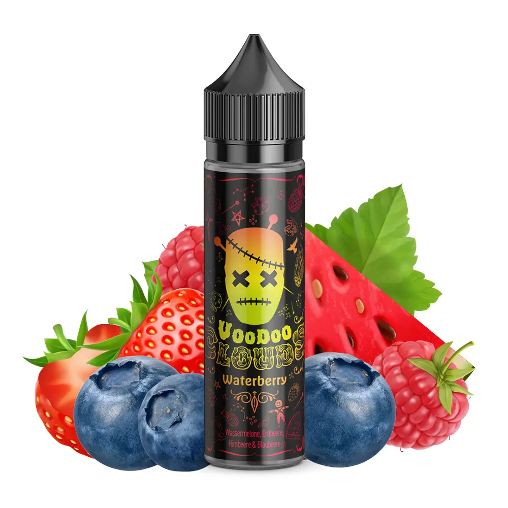 Voodoo Clouds Aroma Longfill - Waterberry - 13ml Aroma  in 60ml Flasche 