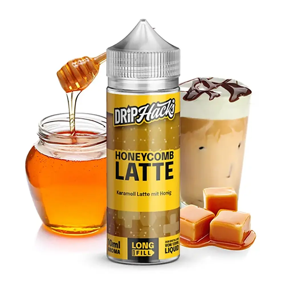 Drip Hacks Honeycomb Latte 10ml in 120ml Flasche 