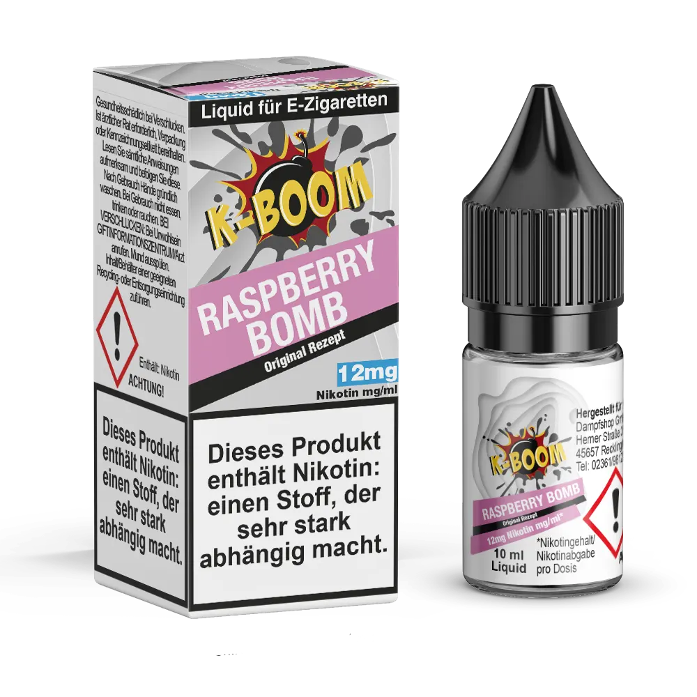 K-Boom Raspberry Bomb Original Rezept Liquid 50/50 12mg