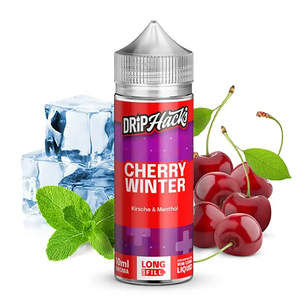 Drip Hacks Cherry Winter 10ml in 120ml Flasche 